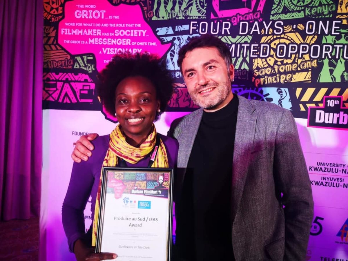 Produire au Sud DFM award to zimbabwean director Tapiwa Chipfupa and her project SUNFLOWERS IN THE DARK