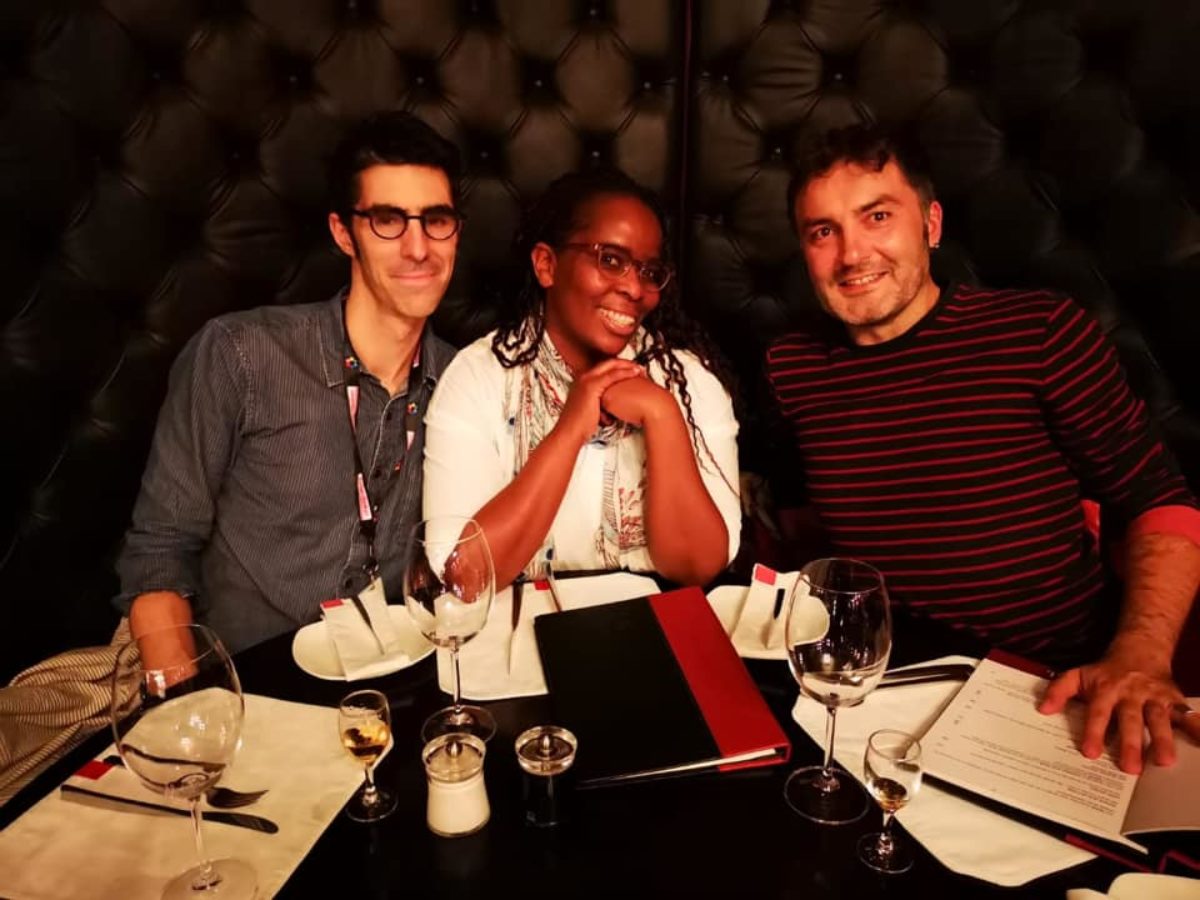 Jumpstart 2019 team of mentors : Mmabatho Kau (SA - middle) and Jérémie Dubois (France - left)