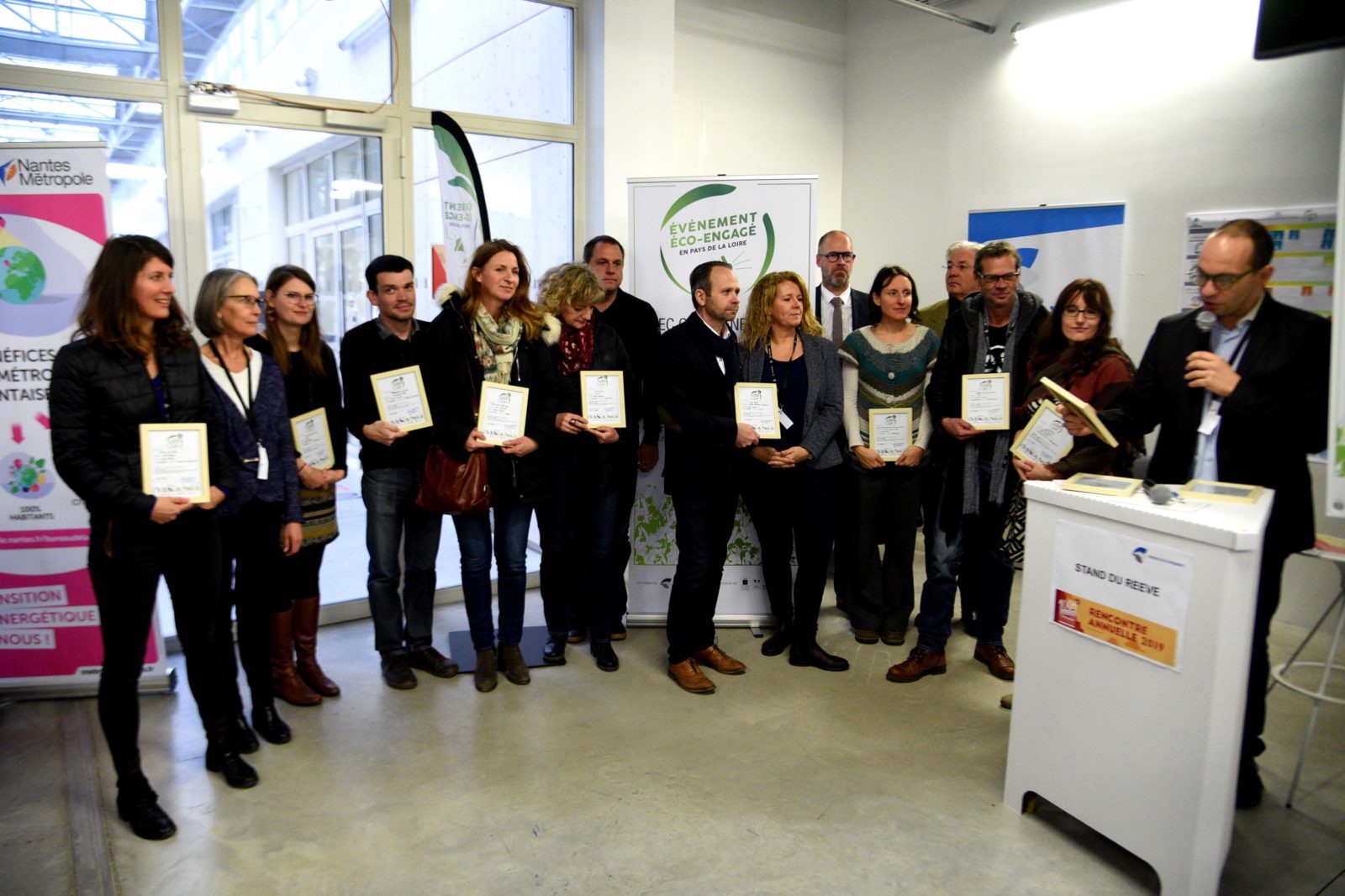 Remise du label éco-événement à Nantes en décembre 2019.