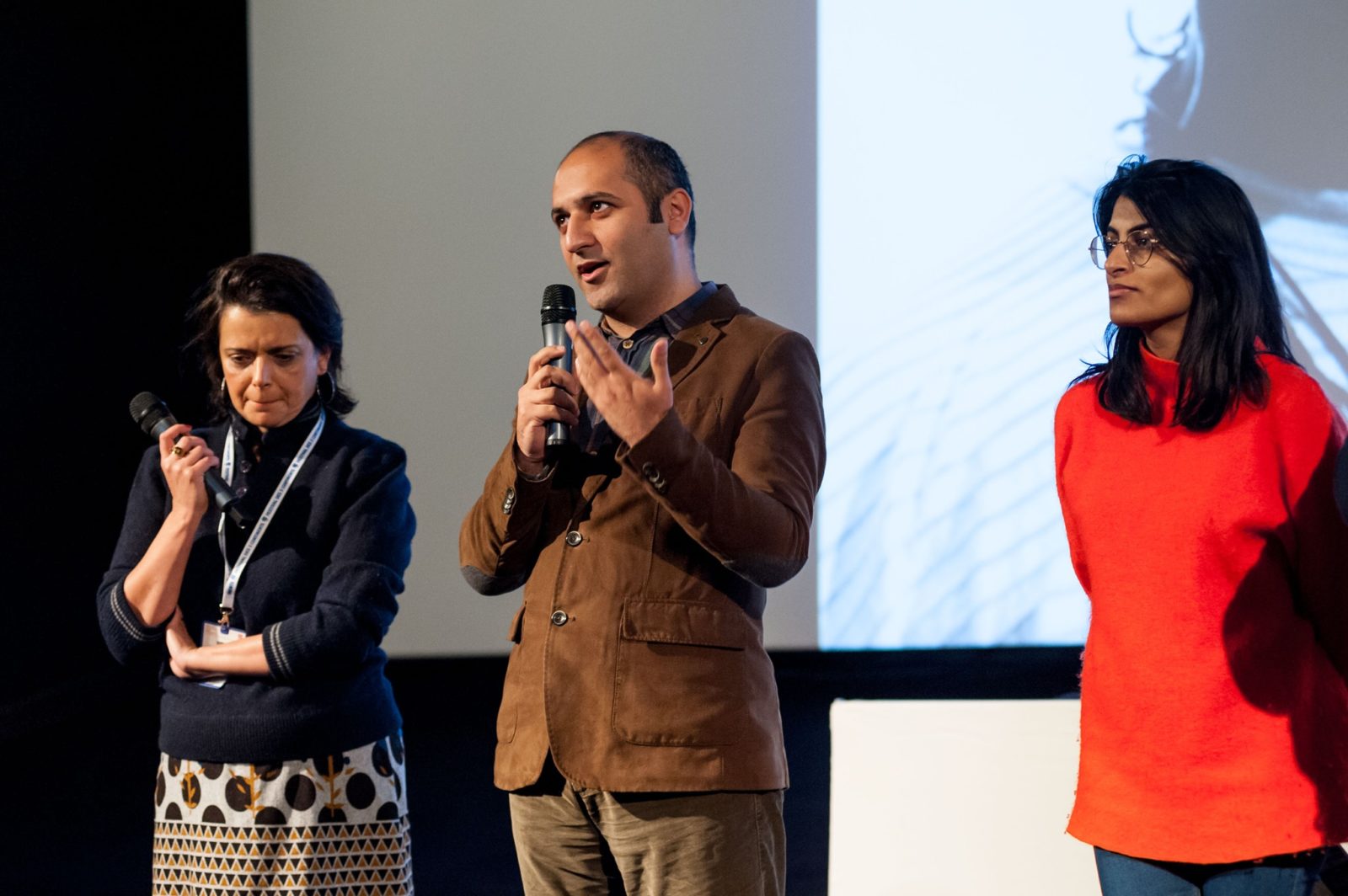Notre traductrice, Hilal Badarov et Aisha Rahim © CE Blot